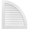 Ekena Millwork Quarter Round Top Right Surface Mount PVC Gable Vent w/ 3-1/2"W x 1"P Standard Frame, 30"W x 34"H GVPQR30X3401SN - alternate 1